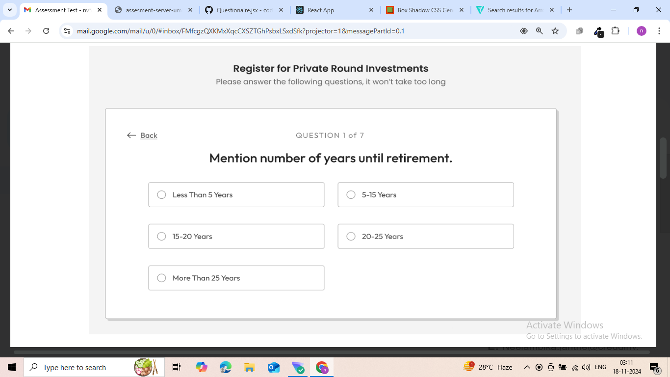 Calculate Investment